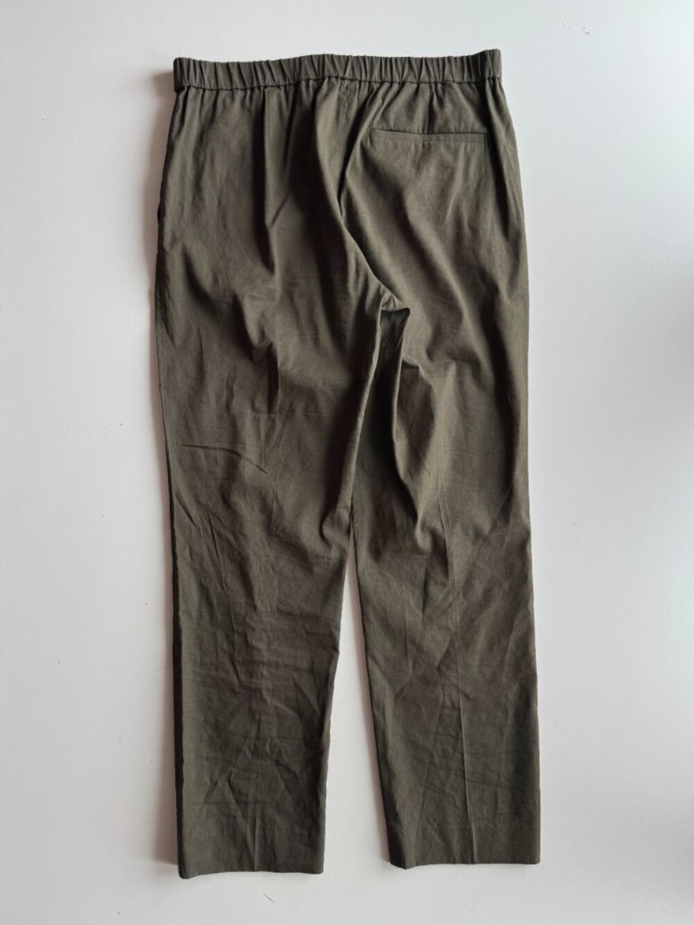 2pc THEORY Eco Crunch Olive Green Linen Blend Chino Blazer Suit Set, Size 2/4 - Picture 12 of 16